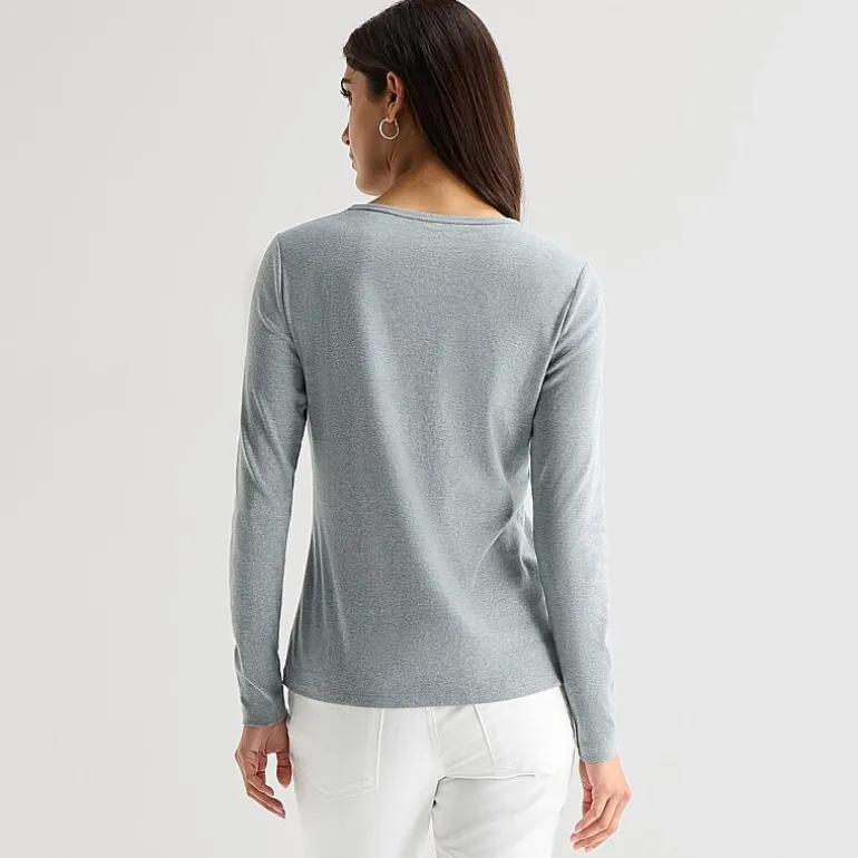 St. John's Bay Womens Crew Neck Long Sleeve T-Shirt
