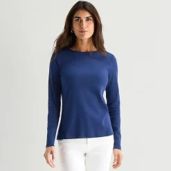 St. John's Bay Womens Crew Neck Long Sleeve T-Shirt