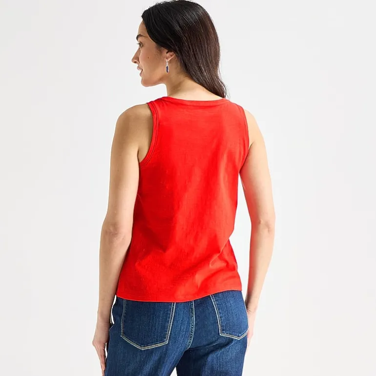 St. John's Bay Womens Crew Neck Sleeveless Tank Top