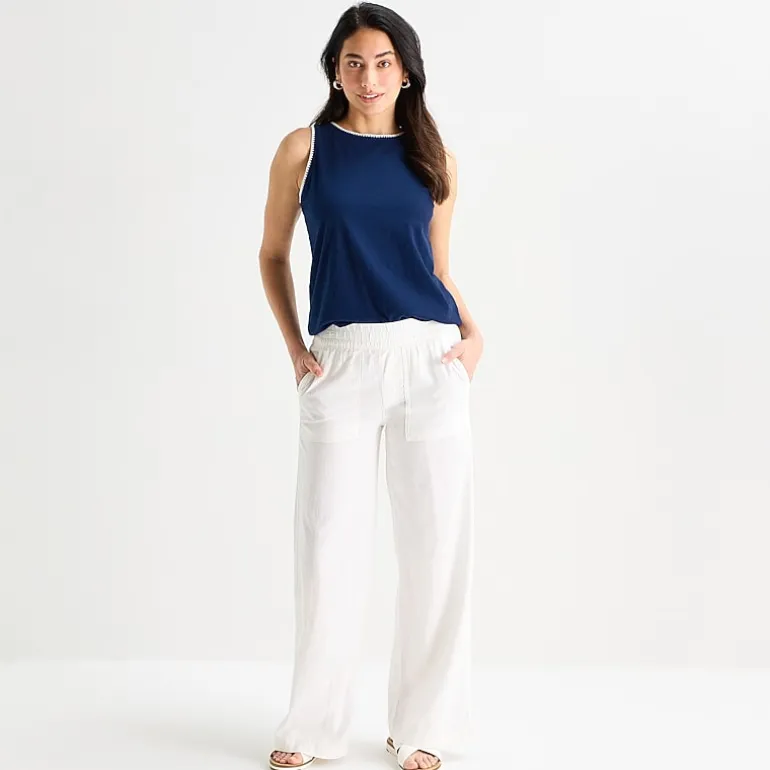 St. John's Bay Womens Crew Neck Sleeveless Tank Top