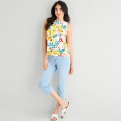 St. John's Bay Womens Crew Neck Sleeveless Tank Top