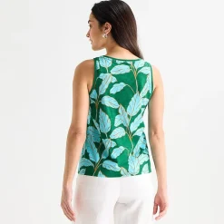 St. John's Bay Womens Crew Neck Sleeveless Tank Top