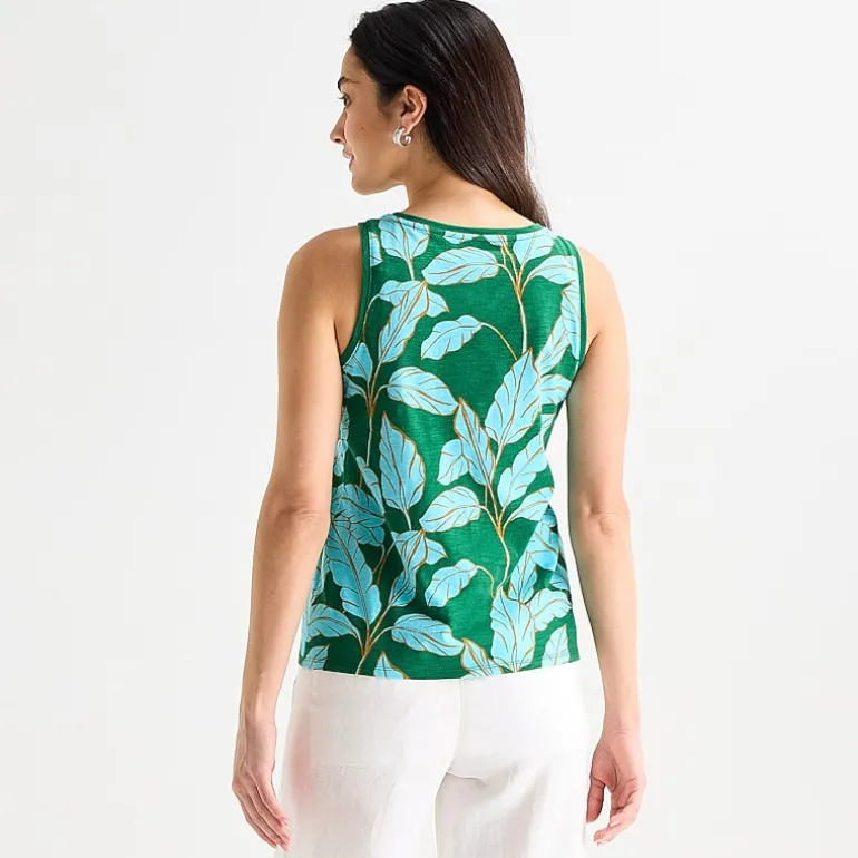 St. John's Bay Womens Crew Neck Sleeveless Tank Top