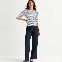 St. John's Bay Womens Crew Neck 3/4 Sleeve Blouse