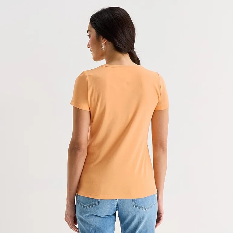 St. John's Bay Womens Crew Neck Short Sleeve T-Shirt