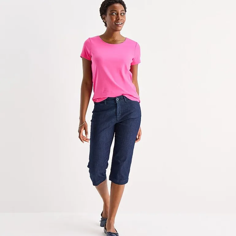 St. John's Bay Womens Crew Neck Short Sleeve T-Shirt
