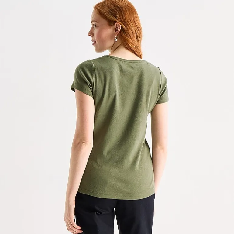 St. John's Bay Womens Crew Neck Short Sleeve T-Shirt