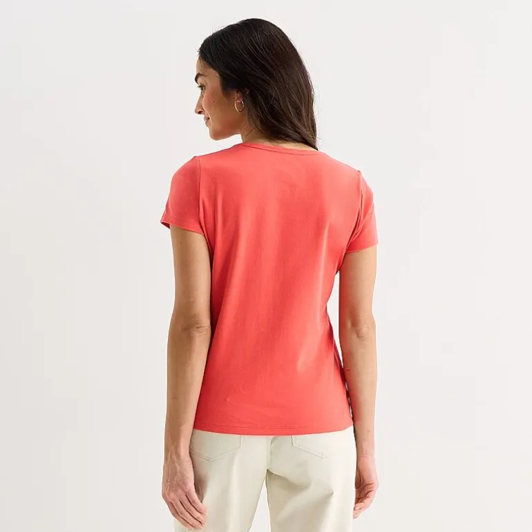 St. John's Bay Womens Crew Neck Short Sleeve T-Shirt