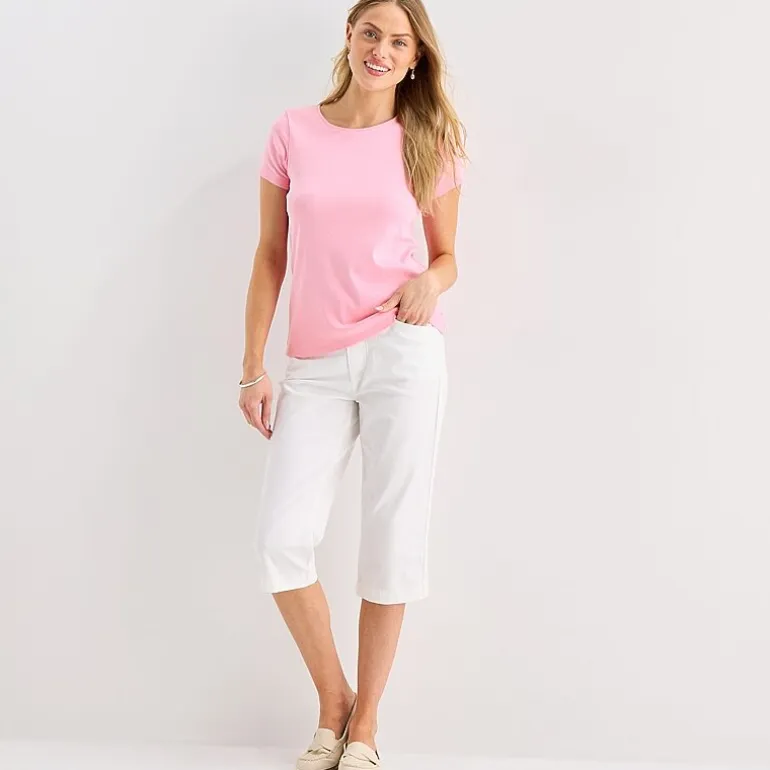 St. John's Bay Womens Crew Neck Short Sleeve T-Shirt