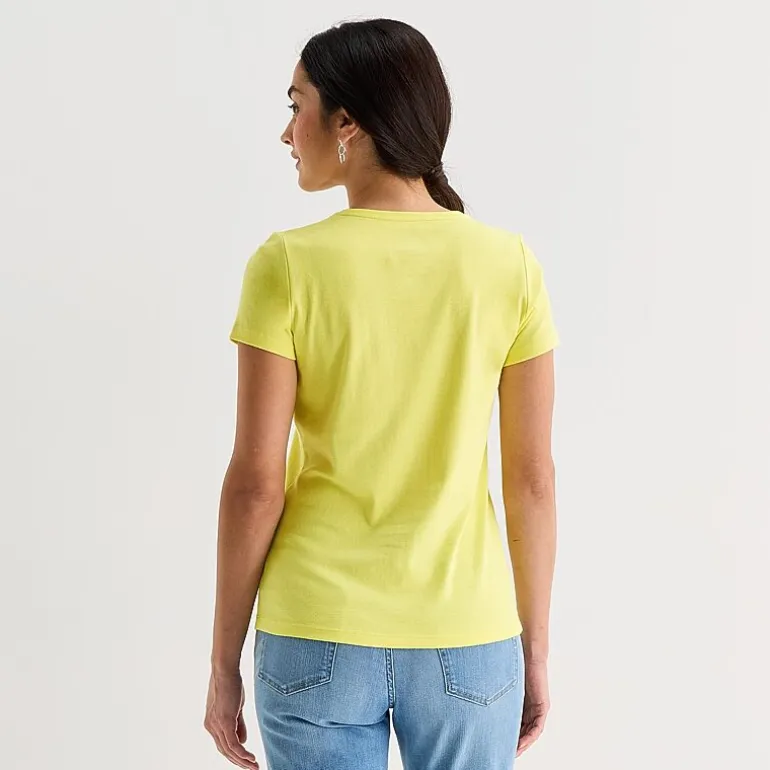 St. John's Bay Womens Crew Neck Short Sleeve T-Shirt