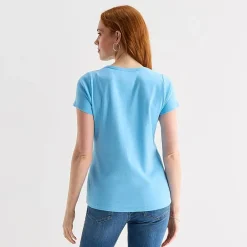 St. John's Bay Womens Crew Neck Short Sleeve T-Shirt