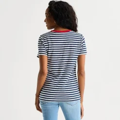 St. John's Bay Womens Crew Neck Short Sleeve Regular Fit Graphic T-Shirt