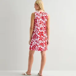 St. John's Bay Womens Crew Neck Sleeveless A-Line Dress