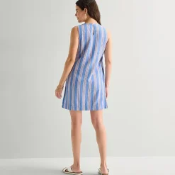 St. John's Bay Womens Crew Neck Sleeveless A-Line Dress