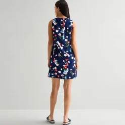 St. John's Bay Womens Crew Neck Sleeveless A-Line Dress