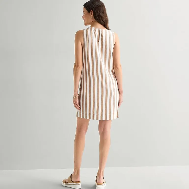 St. John's Bay Womens Crew Neck Sleeveless A-Line Dress