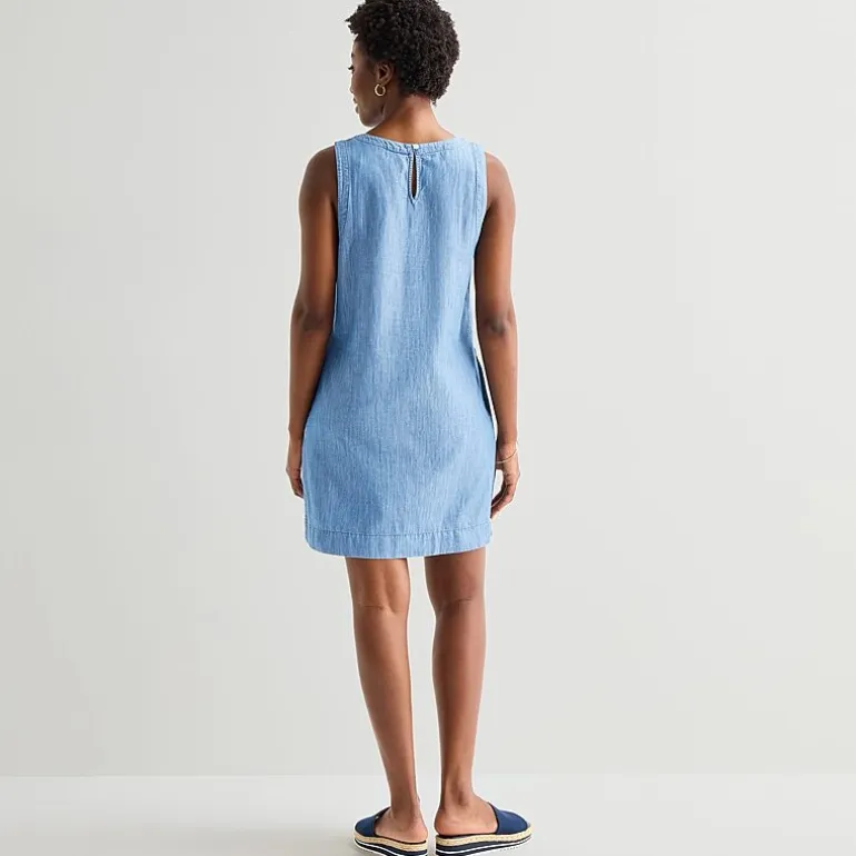 St. John's Bay Womens Crew Neck Sleeveless A-Line Dress