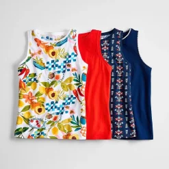 St. John's Bay Womens Crew Neck Sleeveless Tank Top