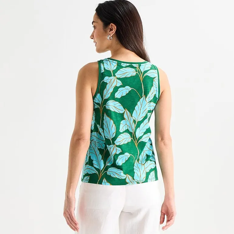 St. John's Bay Womens Crew Neck Sleeveless Tank Top