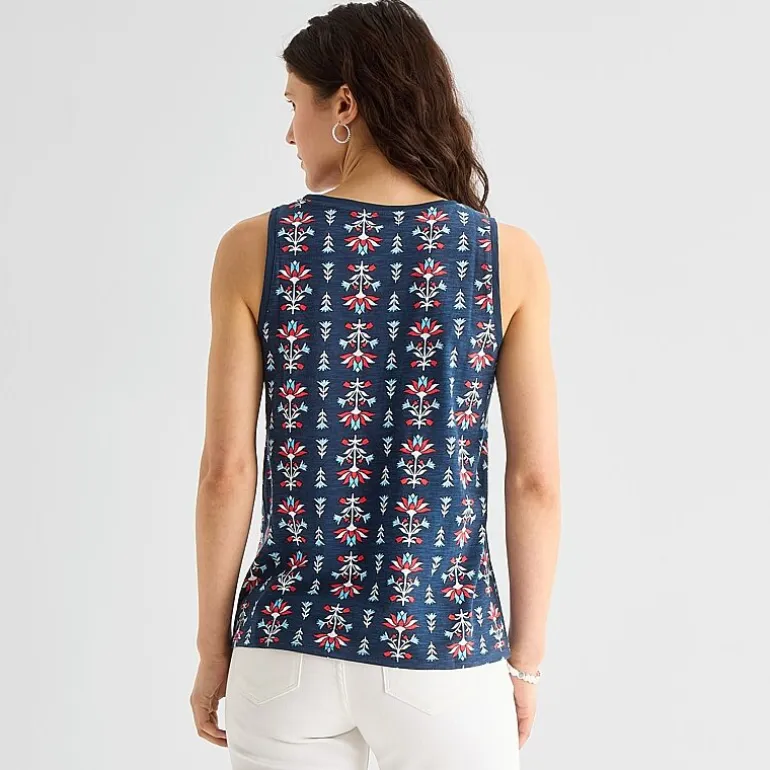 St. John's Bay Womens Crew Neck Sleeveless Tank Top