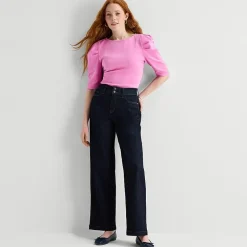 St. John's Bay Womens Crew Neck 3/4 Sleeve Blouse