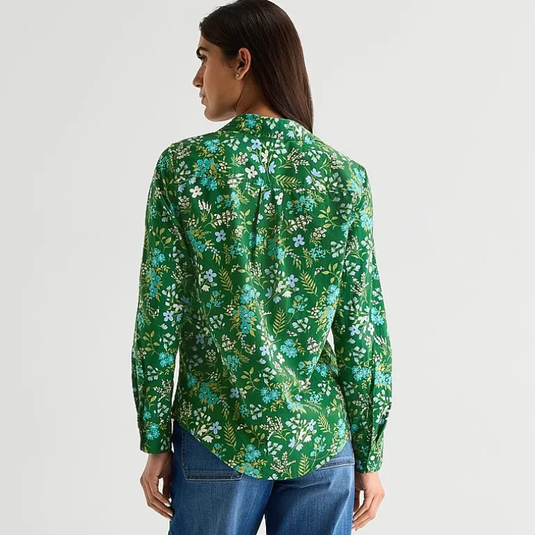 St. John's Bay Womens Cuffed Long Sleeve Regular Fit Button-Down Shirt