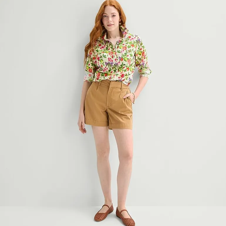 St. John's Bay Womens Cuffed Long Sleeve Regular Fit Button-Down Shirt