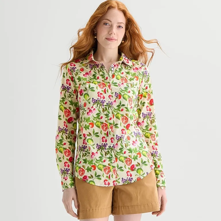 St. John's Bay Womens Cuffed Long Sleeve Regular Fit Button-Down Shirt