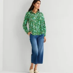 St. John's Bay Womens Cuffed Long Sleeve Regular Fit Button-Down Shirt