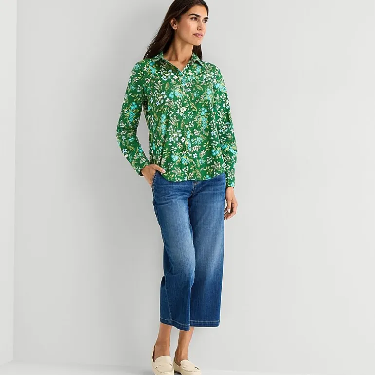 St. John's Bay Womens Cuffed Long Sleeve Regular Fit Button-Down Shirt