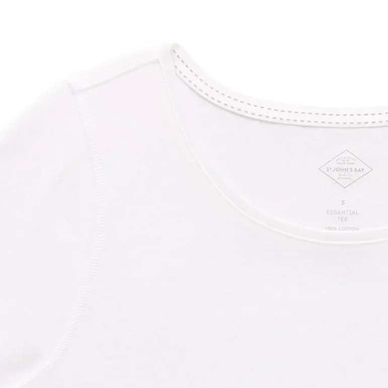 St. John's Bay Womens Easy-on + Easy-off Crew Neck Short Sleeve Adaptive T-Shirt