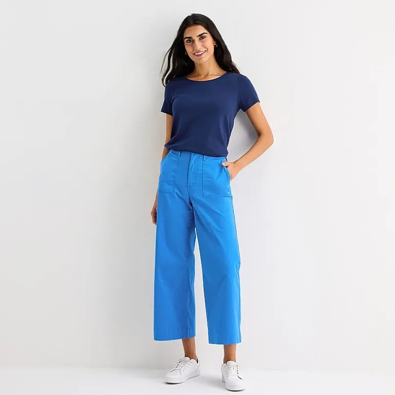 St. John's Bay Womens Easy-on + Easy-off Crew Neck Short Sleeve Adaptive T-Shirt