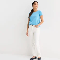 St. John's Bay Womens Easy-on + Easy-off Crew Neck Short Sleeve Adaptive T-Shirt