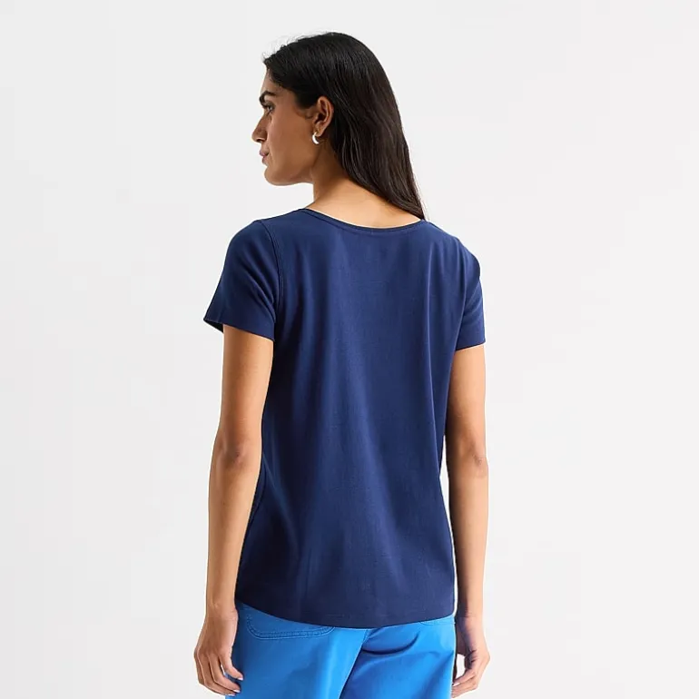 St. John's Bay Womens Easy-on + Easy-off Crew Neck Short Sleeve Adaptive T-Shirt