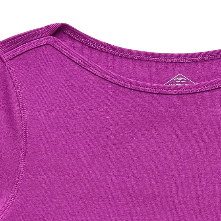 St. John's Bay Womens Easy-on + Easy-off Boat Neck Short Sleeve Adaptive T-Shirt