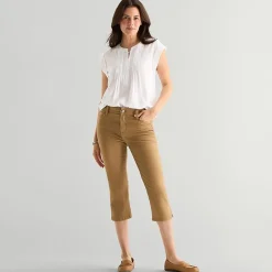 St. John's Bay Womens Henley Neck Short Sleeve Blouse