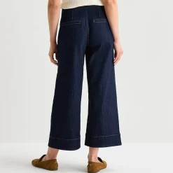 St. John's Bay Womens High Rise Cropped Wide Leg Jean