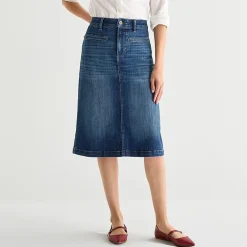 St. John's Bay Womens High Rise Denim Skirt