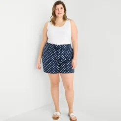 St. John's Bay Womens High Rise Plus Pull-On Short