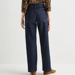 St. John's Bay Womens High Rise Stretch Fabric Wide Leg Jean