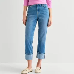 St. John's Bay Womens High Rise Straight Leg Jean