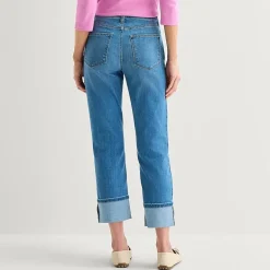St. John's Bay Womens High Rise Straight Leg Jean