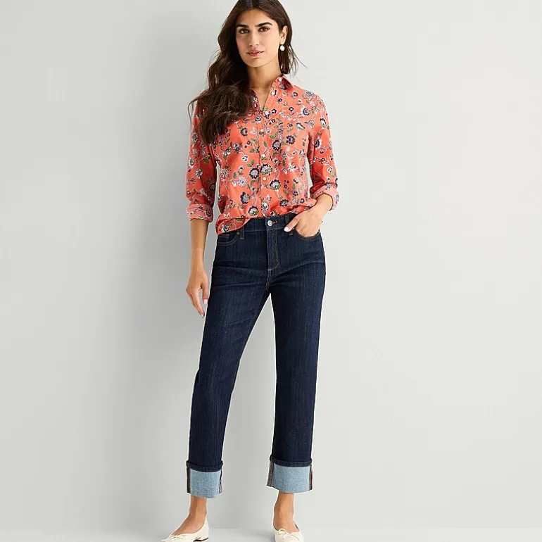 St. John's Bay Womens High Rise Straight Leg Jean