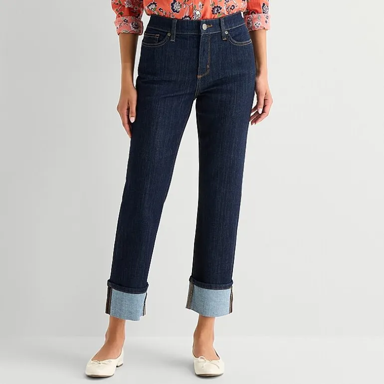 St. John's Bay Womens High Rise Straight Leg Jean