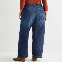 St. John's Bay Womens High Rise Wide Leg Jean