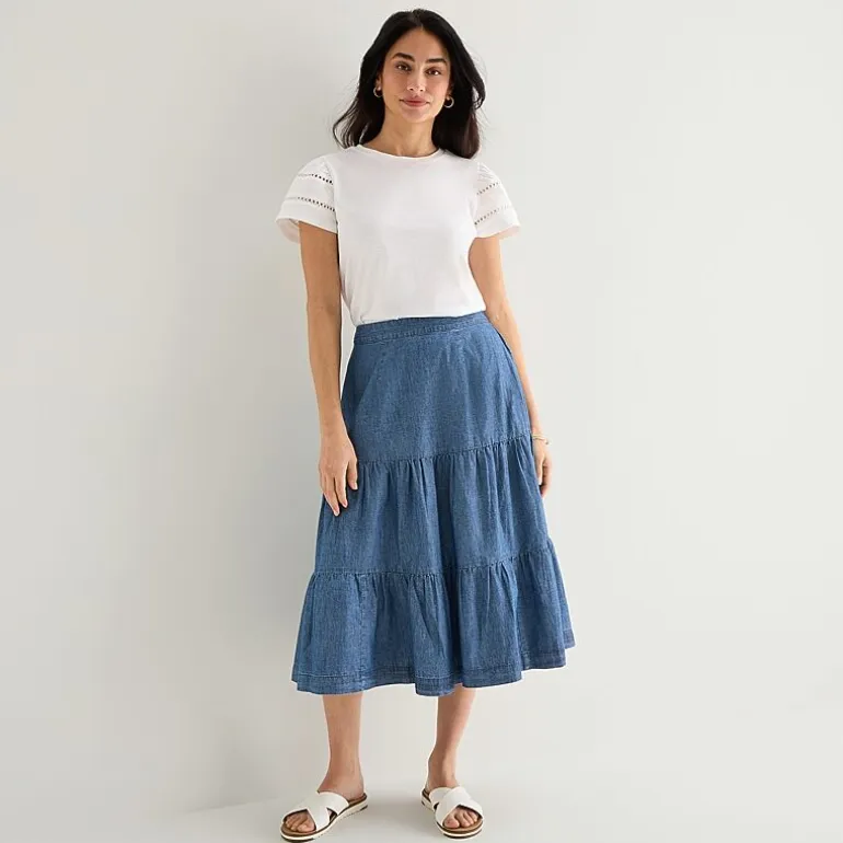 St. John's Bay Womens Long Denim Skirt