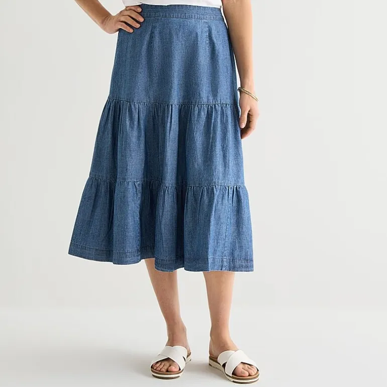 St. John's Bay Womens Long Denim Skirt