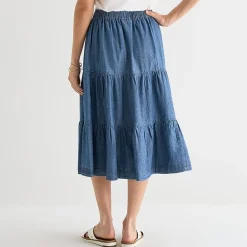 St. John's Bay Womens Long Denim Skirt