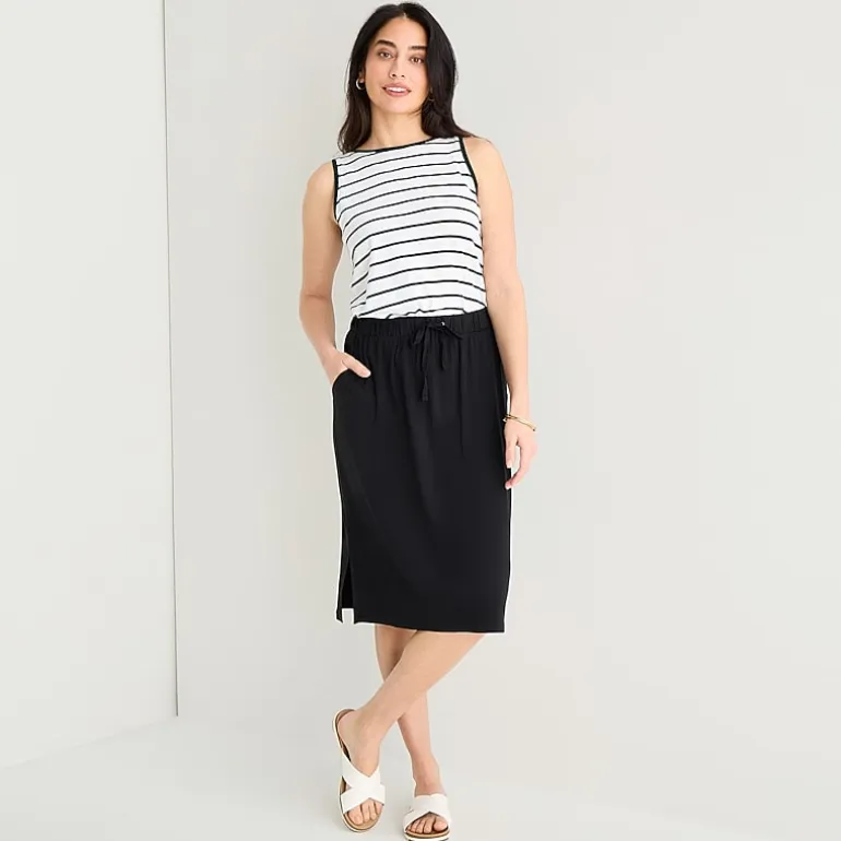 St. John's Bay Womens Midi A-Line Skirt