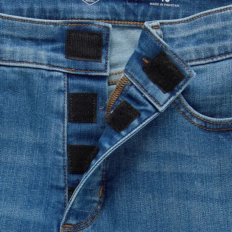 St. John's Bay Womens Mid Rise Adaptive Bootcut Easy-on + Easy-off Jean